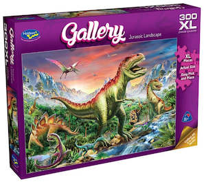 Gifts And Toys Adult Adult Jigsaw: Holdson Gallery Jurassic Landscape XL Jigsaw Puzzlee 300 Piece