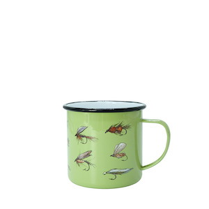 Gifts And Toys Adult Adult Other: Enamel Mug Fly Fishing Green - Moana Rd
