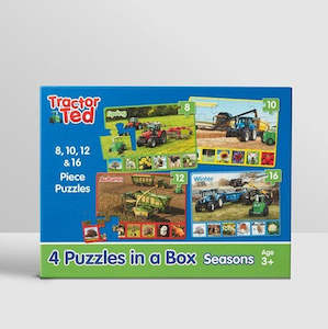Gifts And Toys Children Children Jigsaw: Tractor Ted Seasons 4 Puzzles In A Box
