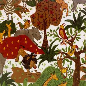 Art Scrapbooking Card: 12X12 Paper Jungle White #Pv10222