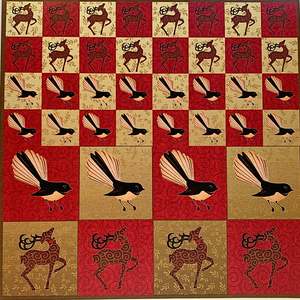 12x12 Paper DS Xmas Cutouts red