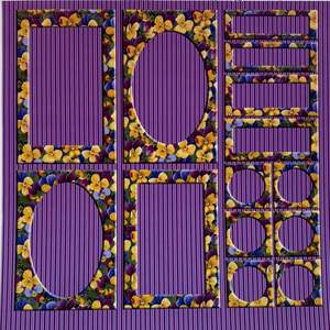 12X12 Paper Pansy Frames Pv10353