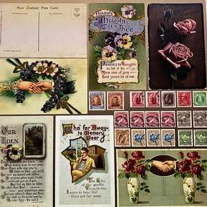 12X12 Paper Vintage Postcards Pv13017 Db
