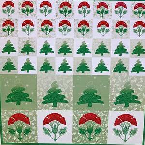 12x12 Paper DS Xmas cutouts green