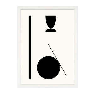 SHAPE ABSTRACT PRINT BLACK