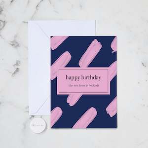 Funny Greeting Cards: REST HOME'S BOOKED GREETING CARD