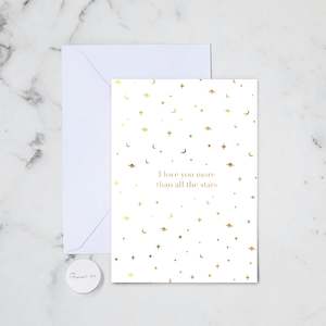 Love Cards: MORE THAN ALL THE STARS GREETING CARD