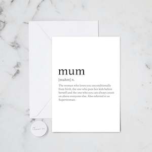 For Mum Cards: MUM GREETING CARD