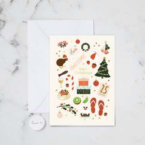 Christmas Holiday Cards: KIWI XMAS FOIL