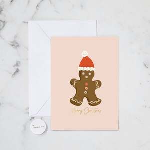 Christmas Holiday Cards: GINGERBREAD MAN FOIL