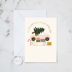 Christmas Holiday Cards: MAGICAL TIME OF THE YEAR GREETING CARD