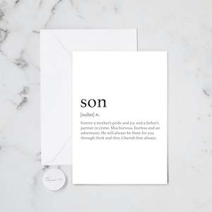 SON GREETING CARD