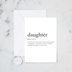 Kids Baby Cards: DAUGHTER GREETING CARD