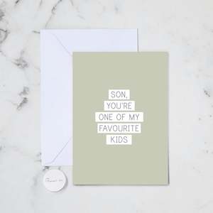 Kids Baby Cards: SON FAVOURITE KID GREETING CARD