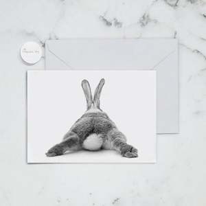 Kids Baby Cards: BUNNY BUM GREETING CARD