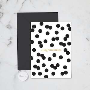 Celebrate Congratulations: POLKA DOT CONGRATS GREETING CARD