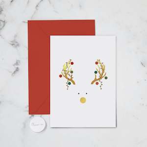 REINDEER GREETING CARD