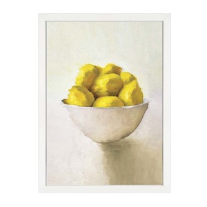 PAINTED BOWL OF LEMONS PRINT