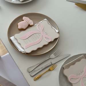 Bridal Shower: 'JESS OWENS BABY SHOWER' BOW MENU & PLACE NAME SET