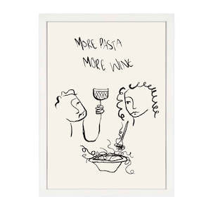 MORE PASTA MORE WINE PRINT