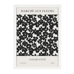 FRENCH FLEURS PRINT BLACK
