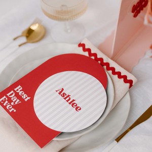 Bridal Shower: 'LOTS OF LOVE' MENU & PLACE NAME SET