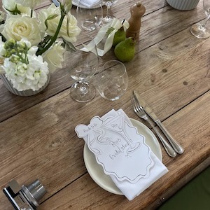 'RHIA'S BRIDAL SHOWER' MENU & PLACE NAME SET