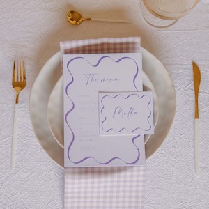 'CRAZY FOR YOU' MENU & PLACE NAME SET