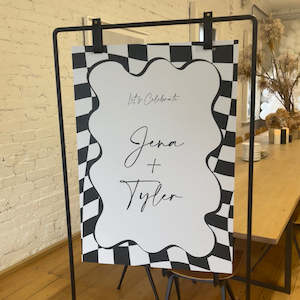 'CHECK' WELCOME SIGN