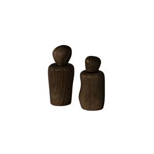 Gifts For Her: Wavy salt and pepper shakers- Dark Brown