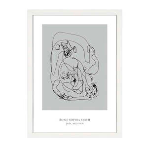 CUSTOM MINIMAL TURN YOUR KIDS ART INTO A PRINT GREY