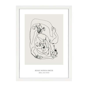 CUSTOM MINIMAL TURN YOUR KIDS ART INTO A PRINT NATURAL