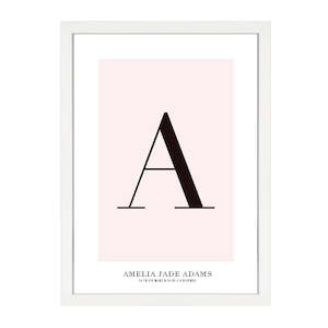 CUSTOM ALPHABET PRINT PINK