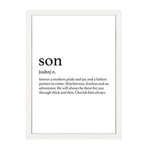 Gifts For Son: SON PRINT