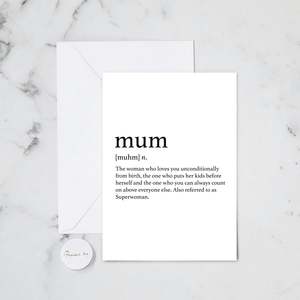 For Mum Cards: MUM GREETING CARD