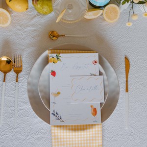 'LIMONE' MENU & PLACE NAME SET