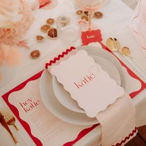 'LOVE STRUCK' PLACE MAT PINK