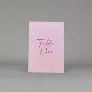 Table Numbers: 'CRAZY FOR YOU' TABLE NUMBER