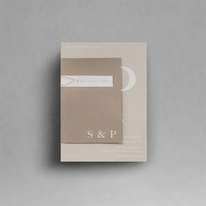 Wedding Stationery: INITIAL WEDDING INVITE SET NATURAL