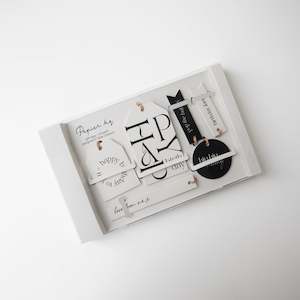 BIRTHDAY TYPOGRAPHY BOXED GIFT TAGS