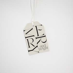 MERRY AND BRIGHT GIFT TAG