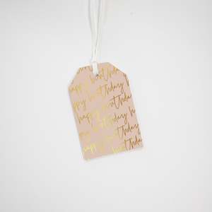HAPPY BIRTHDAY BLUSH GIFT TAG