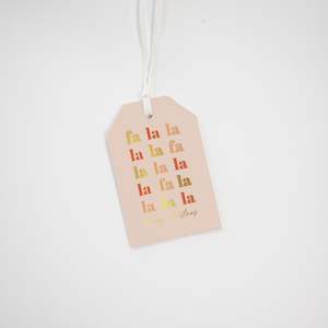 Greeting Cards: FA LA LA GIFT TAG