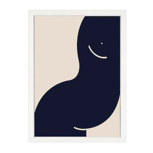 Silhouettes: BODY VASE PRINT NAVY