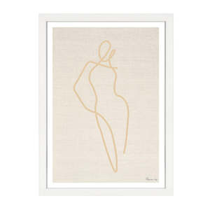 Silhouettes: HOMEBODII LINEN PRINT NATURAL