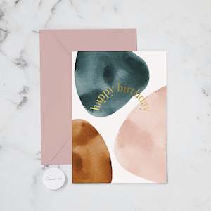 HB TEAL WATERCOLOUR GREETING CARD