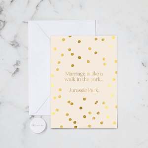 Wedding Cards: WALK IN JURASSIC PARK