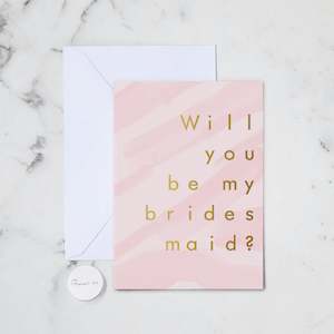Wedding Cards: BE MY BRIDESMAID GREETING CARD