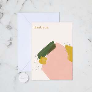 WATER COLOUR THANK YOU GREETING CARD