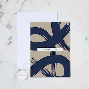 Thank You Cards: NAVY THANK YOU GREETING CARD